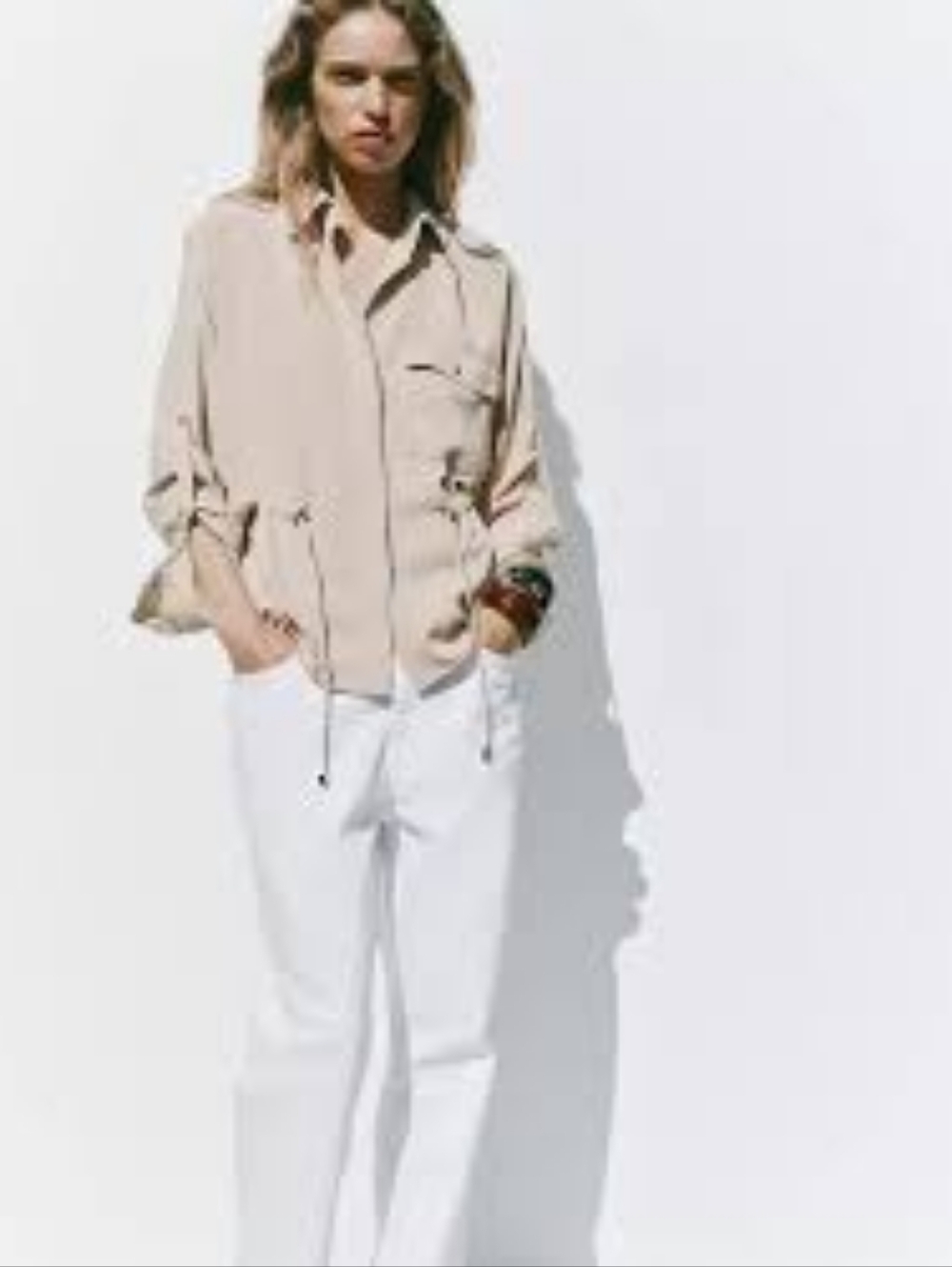 Zara Safari Crepe Top Jacket - Picture 2 of 10